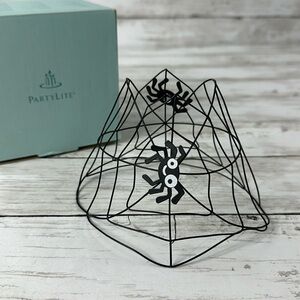 PARTYLITE  SPIDER WEB Shade Decor P9458 Halloween candle accessory with box